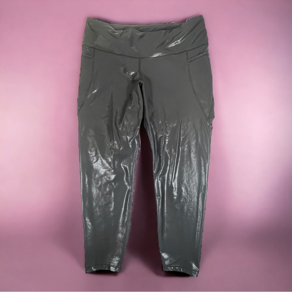 OLD NAVY BLACK SHEEN LEGGINGS Size 2X